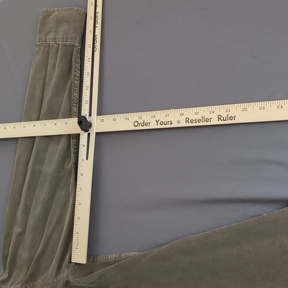 Aerie Mens Medium Button Down Short Green - Picture 3 of 8